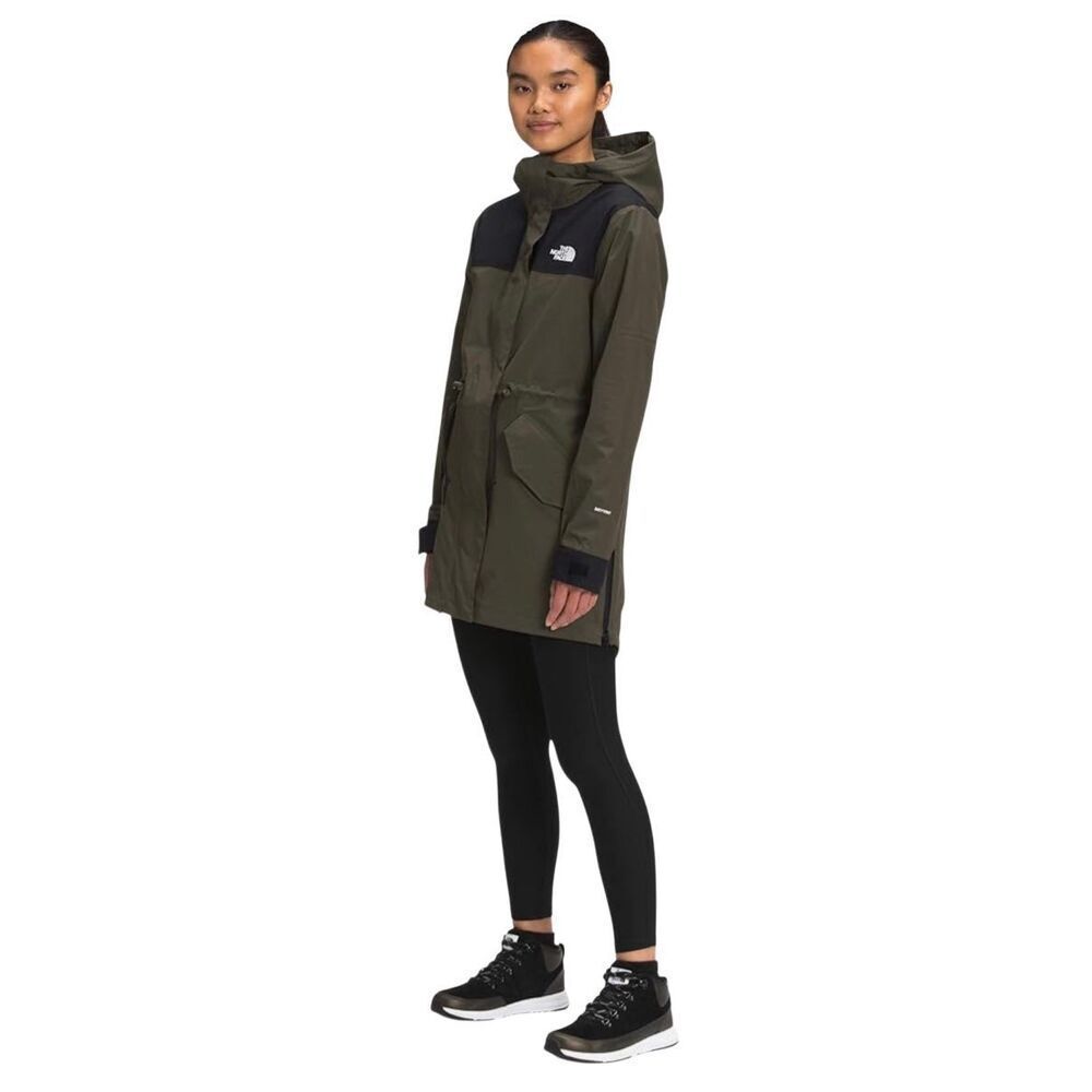 The North Face Women's Metroview Trench Taupe Green/TNF Black Medium - Picture 2 of 10